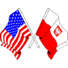 Flag USA and Flag Poland