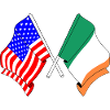 USA Flag and Ireland Flag