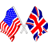 Flag USA and flag England