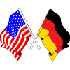 Flag USA and flag Germany