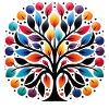 Einzigartige Dot-Art mit Lebensbaum-Motiv