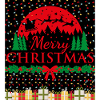 Christmas silhouette design with Santa