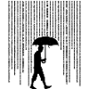 Silhouette Man with Umbrella