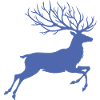 Reindeer Silhouette Deer Antlers Christmas