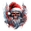 Weihnachtsmann Totenkopf