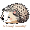Achtung stachlig Igel