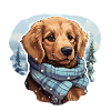 Golden Retriever in winter