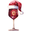 Christmas Wine Glass