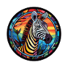 Zebra Colorful Watercolor Animal Pet Illustration