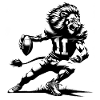 Lion playing American football