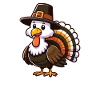 Turkey Thanksgiving with Pilgrim Hat