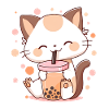 Bubble Tea Cat Neko boba