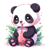 Kawaii Panda bubble tea boba tea