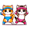 Aerobic kittens 80s style