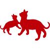 United Cat and Dog Silhouettes