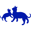 Cheerful Cat and Dog Silhouettes