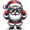 Santa Claus with Sunglasses Xmas Costume