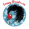 Sassy Christmas Afrolook Snowflakes