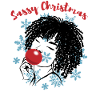 Sassy Christmas Afrolook Snowflakes