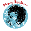 Sassy Christmas Afrolook Snowflakes