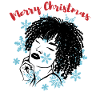 Sassy Christmas Afrolook Snowflakes