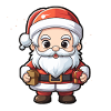 Santa Claus Design - Kawaii Style