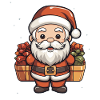 Weihnachtsmann Design - Kawaii Style