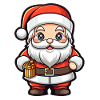 Weihnachtsmann Design - Kawaii Style