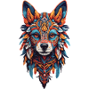 Shaman Dog Spirit Bohemian Design