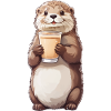 Otter Latte Lover Coffee Design