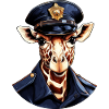 Giraffe Policeman