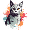 Chat gris mignon