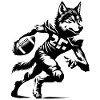 Wolf plays American football