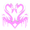 Herzflamingos | Flamingo-Herz