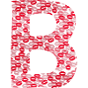 Lettre B - t-shirt bisous