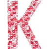 Letter K - kiss kisses t-shirt