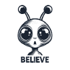 Funny Alien Alien Believe
