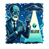 Funny Alien Alien Believe