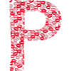 Letter P - kiss tshirt