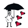 Halloween Ghost Umbrella Hearts Fantasy