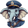 Policier éléphant