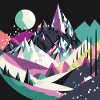 Abstract Mountain Background