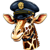 Giraffe Policewoman