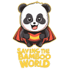 Panda as a superhero
