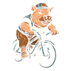 Pig Pig Farmer Cycling