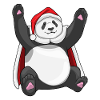 Panda Christmas Santa Hat