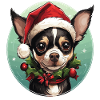 A Chihuahua Dog Celebrating Christmas