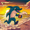 Delfin mit Bier