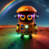 Süßer Bunter Robby Regenbogen