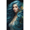 sublime aux cheveux bleu